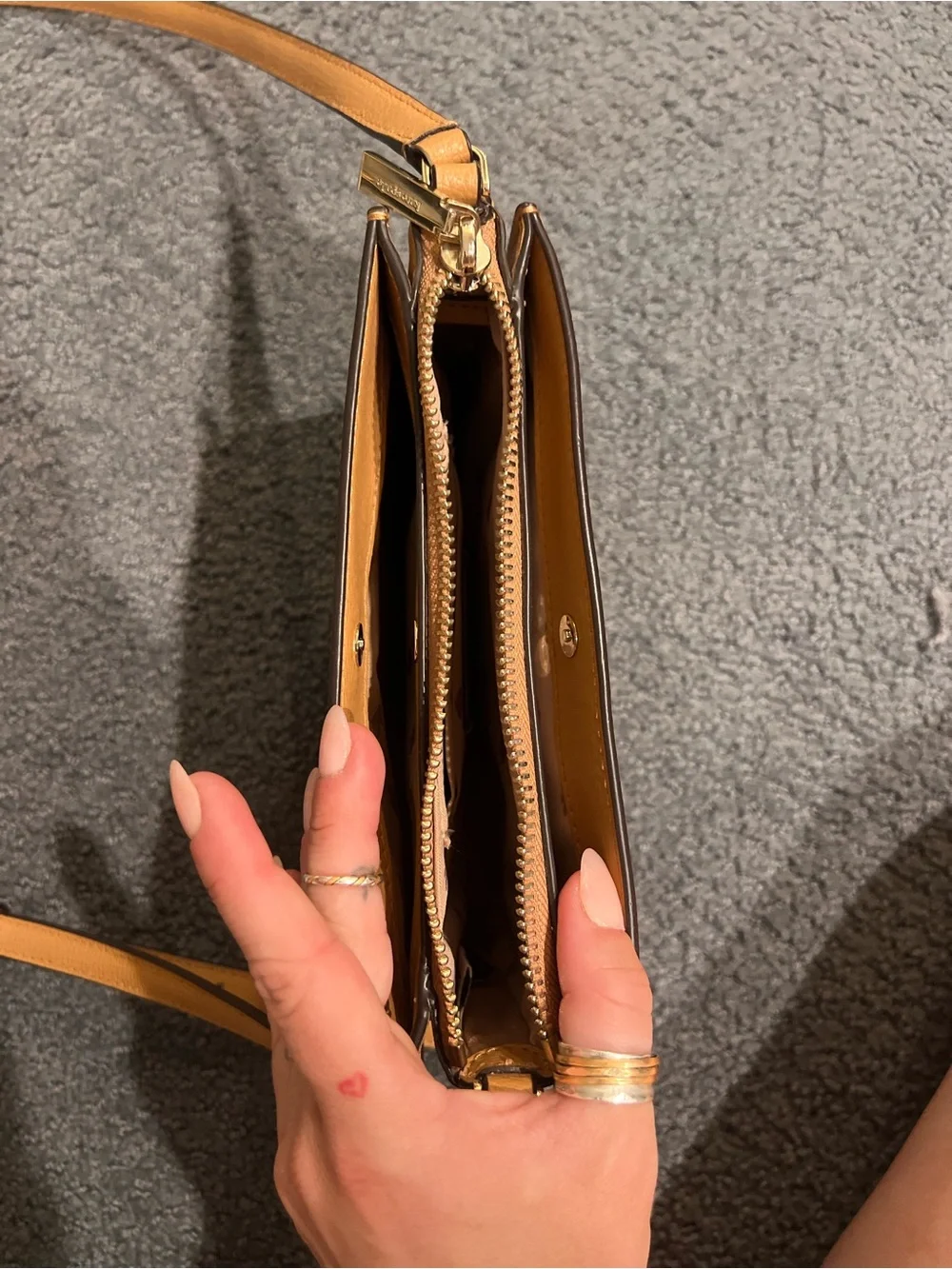 kate spade Caramel Tan Leather Crossbody Bag